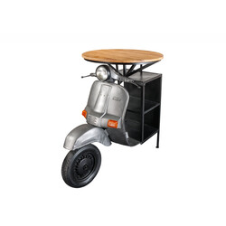 Baarilaud SCOOTER pruun / hall, 120x77xH116 cm