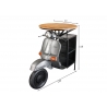 Baarilaud SCOOTER pruun / hall, 120x77xH116 cm