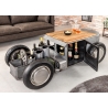 Diivanilaud HOT ROD pruun / hall, 165x73xH56 cm
