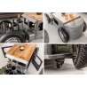 Diivanilaud HOT ROD pruun / hall, 165x73xH56 cm