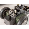 Diivanilaud HOT ROD pruun / hall, 165x73xH56 cm