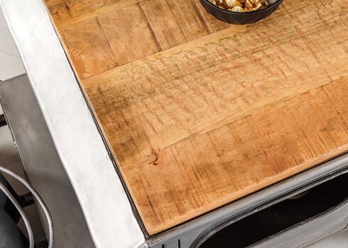 Diivanilaud HOT ROD pruun / hall, 165x73xH56 cm