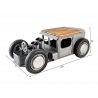 Diivanilaud HOT ROD pruun / hall, 165x73xH56 cm