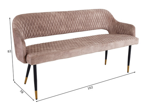 Pink PARIS beež, 162x58xH82 cm