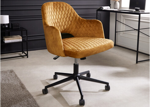 Kontoritool PARIS kollane, 55x59xH75-82 cm