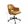 Kontoritool PARIS kollane, 55x59xH75-82 cm