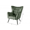 Tugitool AMSTERDAM roheline, 76x85xH103 cm