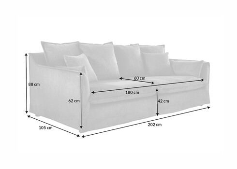 Diivan HEAVEN hall, 210x105xH88 cm