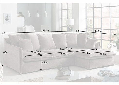 Nurgadiivan HEAVEN hall, 255x160xH80 cm