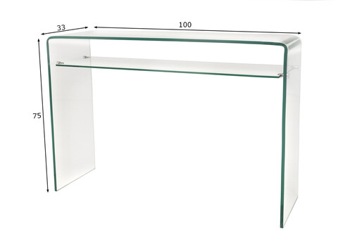 Konsoollaud FANTOME klaas, 100x33xH75 cm