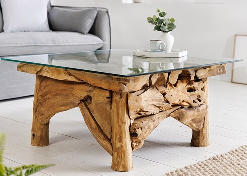 Diivanilaud RIVERSIDE pruun, 80x80xH41 cm