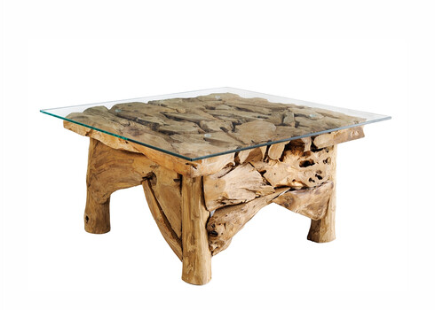 Diivanilaud RIVERSIDE pruun, 80x80xH41 cm