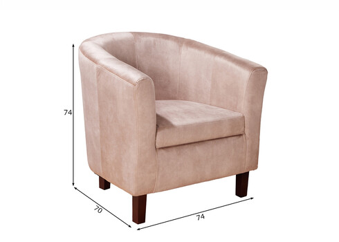 Tugitool HEMINGWAY beež, 74x70xH74 cm