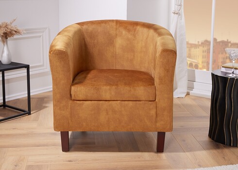 Tugitool HEMINGWAY kollane, 74x70xH74 cm