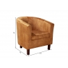 Tugitool HEMINGWAY kollane, 74x70xH74 cm