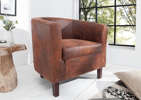 Tugitool HEMINGWAY pruun, 74x70xH74 cm