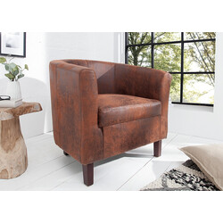 Tugitool HEMINGWAY pruun, 74x70xH74 cm