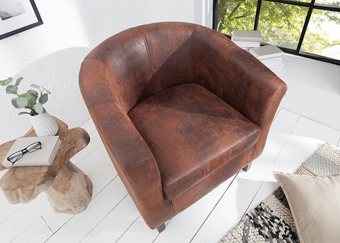 Tugitool HEMINGWAY pruun, 74x70xH74 cm