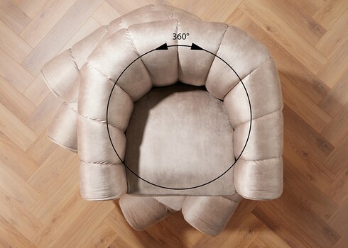 Tugitool BABYLON beež, 100x90xH75 cm