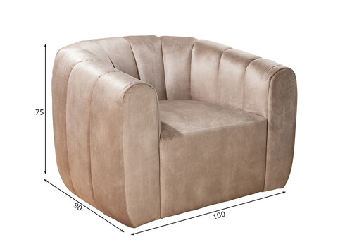 Tugitool BABYLON beež, 100x90xH75 cm