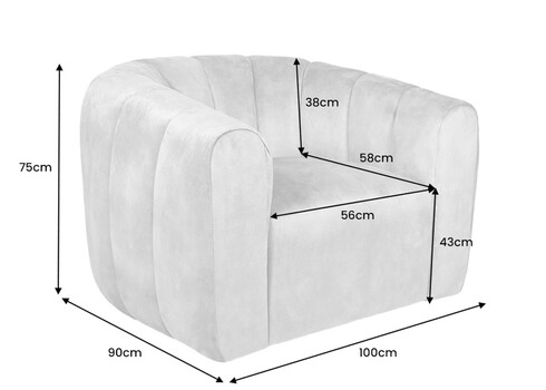 Tugitool BABYLON roheline, 100x90xH75 cm