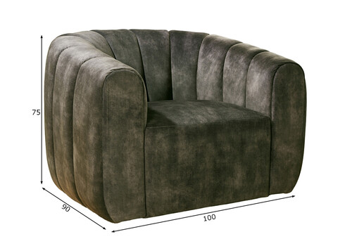 Tugitool BABYLON roheline, 100x90xH75 cm