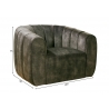 Tugitool BABYLON roheline, 100x90xH75 cm