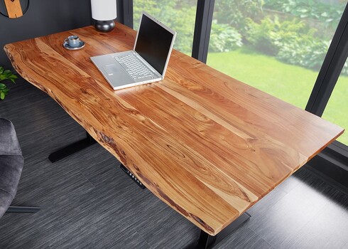 Elektriliselt reguleeritav kirjutuslaud MAMMUT pruun, 140x80xH73-118 cm