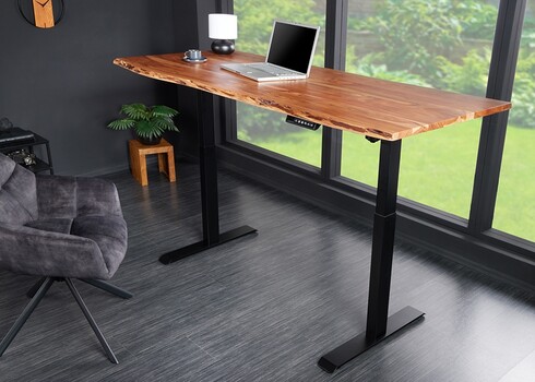 Elektriliselt reguleeritav kirjutuslaud MAMMUT pruun, 140x80xH73-118 cm