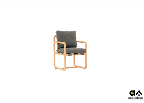 Aiamööbli komplekt Apple Bee DOLCE pruun / hall, söögilaud + 6 tooli