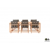 Aiamööbli komplekt Apple Bee DOLCE pruun / hall, söögilaud + 6 tooli