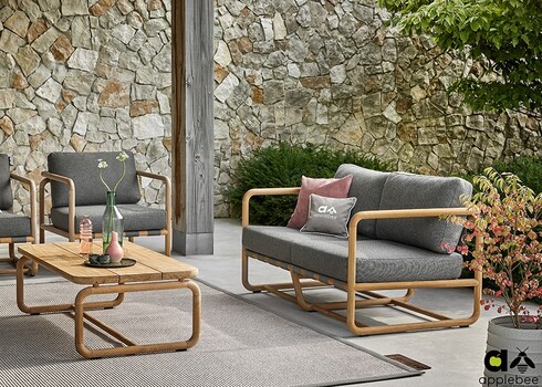 Tugitool Apple Bee DOLCE pruun / hall, 75x84xH67 cm