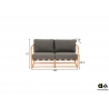 Diivan Apple Bee DOLCE pruun / hall, 142x78xH67 cm