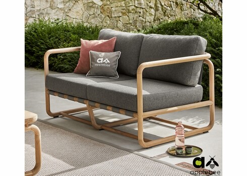 Diivan Apple Bee DOLCE pruun / hall, 142x78xH67 cm