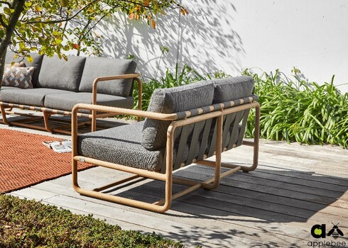 Diivan Apple Bee DOLCE pruun / hall, 142x78xH67 cm