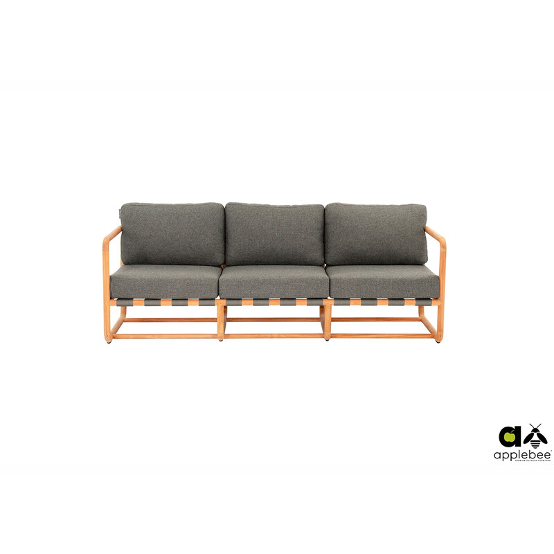 Diivan Apple Bee DOLCE pruun / hall, 209x78xH67 cm