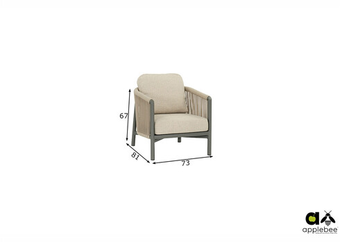 Tugitool Apple Bee BORA BORA hall, 73x81xH67 cm