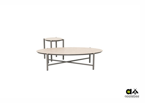 Diivanilaud Apple Bee BORA BORA valge / hall, 130x65xH33 cm