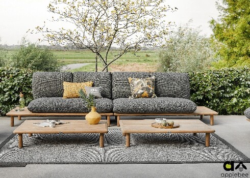 Diivan parem Apple Bee SLING pruun / hall, 175x85xH62 cm