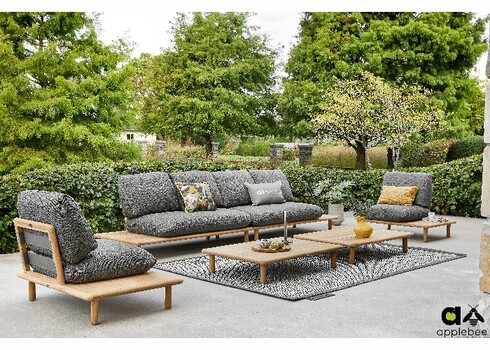 Diivan parem Apple Bee SLING pruun / hall, 175x85xH62 cm