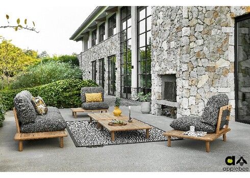 Diivan parem Apple Bee SLING pruun / hall, 242x85xH62 cm