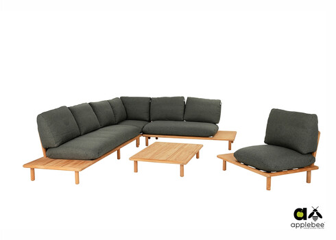 Diivan nurk Apple Bee SLING pruun / hall, 85x85xH62 cm