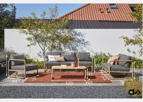 Aiamööbli komplekt Apple Bee DOLCE pruun / hall