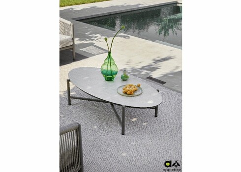 Diivanilaud Apple Bee BORA BORA valge / hall, 130x65xH33 cm