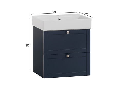 Valamukapp + valamu JESPER tumesinine, 50x40xH57 cm