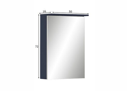 Peegelkapp JESPER sinine, 50x16xH72 cm