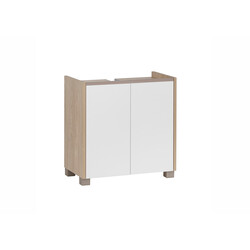 Valamukapp JUBA valge / tamm, 57x33x59 cm