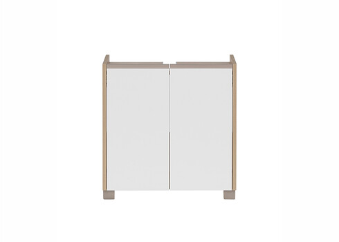 Valamukapp JUBA valge / tamm, 57x33x59 cm