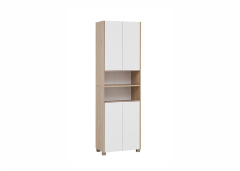 Vannitoakapp JUBA valge / tamm, 57x33x186,5 cm
