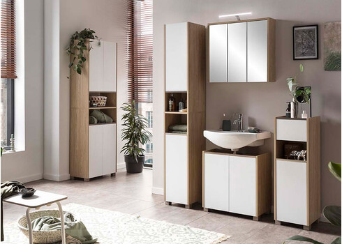 Peegelkapp JUBA tamm, 65x16x60 cm